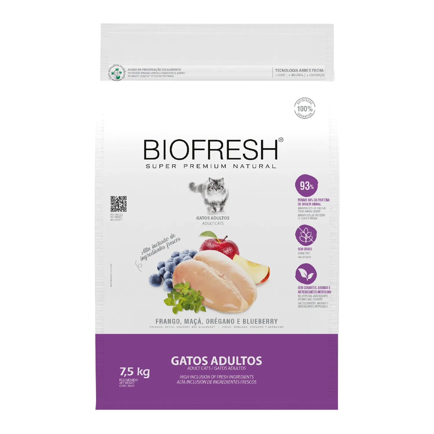 Racao Biofresh Gatos Adultos Frango_7,5KG_FRENTE-01